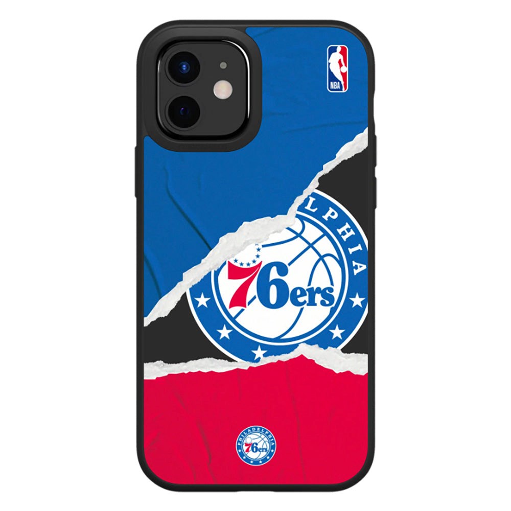 iPhone 12 / 12 Pro RhinoShield SolidSuit Tåligt NBA Skal med Philadelphia 76ers - Sweat and Tears