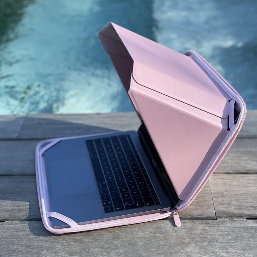 Philbert MacBook 15-16" Fodral med Inbyggt Sol / Privacy Skydd - Rosa