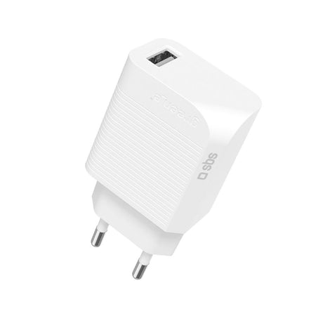 SBS x GREEN_E 18W USB-A Väggladdare med Återvinningssats - Vit