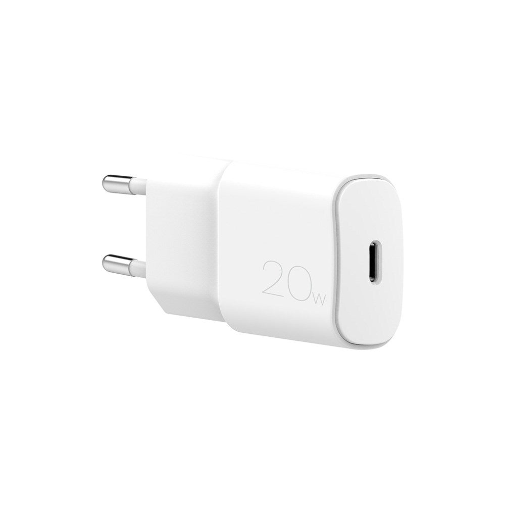 Puro PD 20W Mini Resa Väggladdare med USB-C - Vit