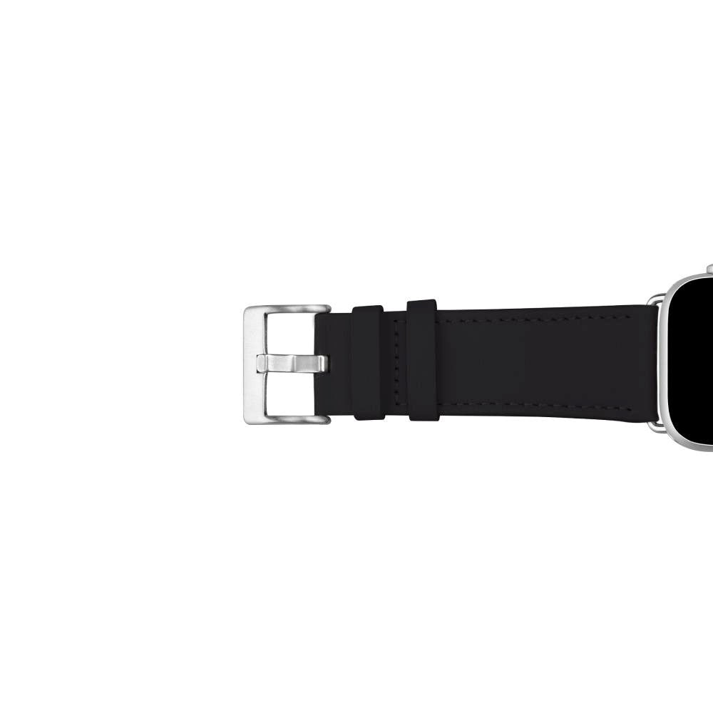 Apple Watch (38/40/SE/41/42mm) Puro E-CLASSIC Konstläder Rem - Svart