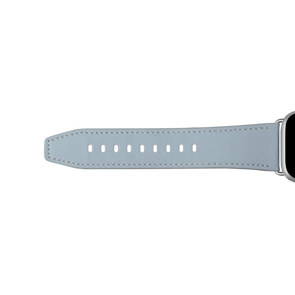 Apple Watch (38/40/SE/41/42mm) Puro E-CLASSIC Konstläder Rem - Ljusblå