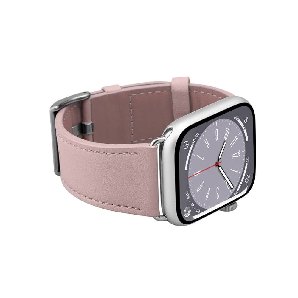 Apple Watch (38/40/SE/41/42mm) Puro E-CLASSIC Konstläder Rem - Rosa