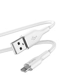 PURO Soft USB-A till Lightning Kabel 1.5m - Vit