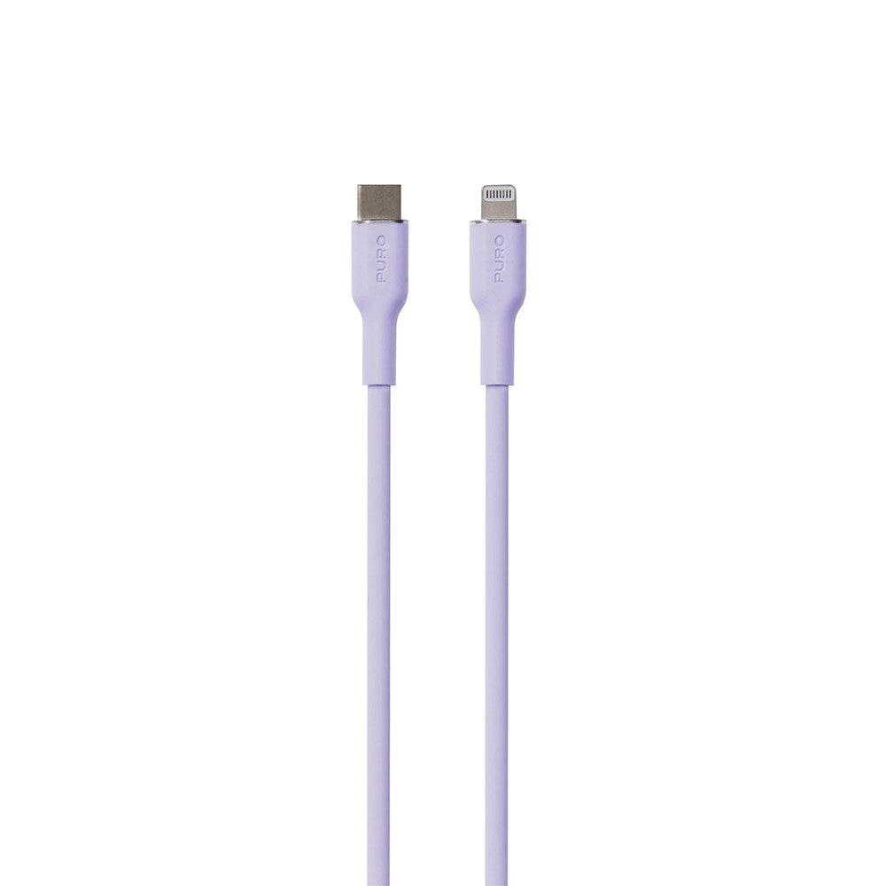 PURO Soft USB-C till Lightning Kabel 1.5m - Lila