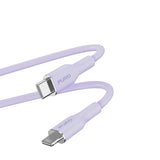 PURO Soft USB-C till Lightning Kabel 1.5m - Lila