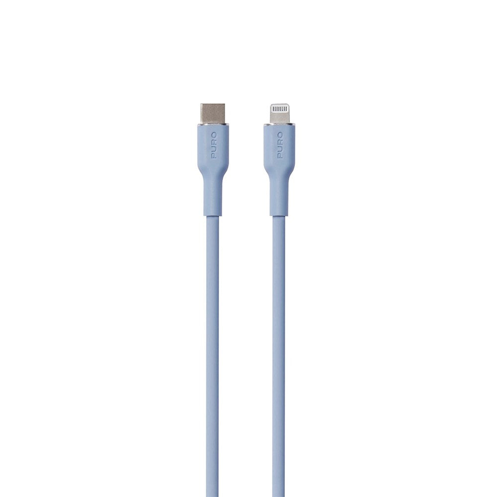 PURO Soft USB-C till Lightning Kabel 1.5m - Blå