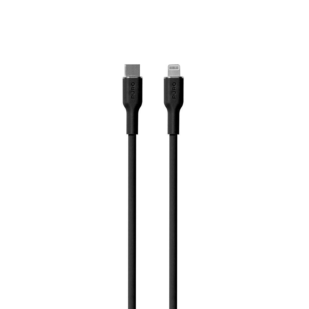 PURO Soft USB-C till Lightning Kabel 1.5m - Svart