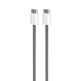 Puro Flätat USB-C Kabel – 1,5m, 60W och 480Mbps Dataöverföring - Grå