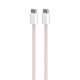 Puro Flätat USB-C Kabel – 1,5m, 60W och 480Mbps Dataöverföring - Rosa