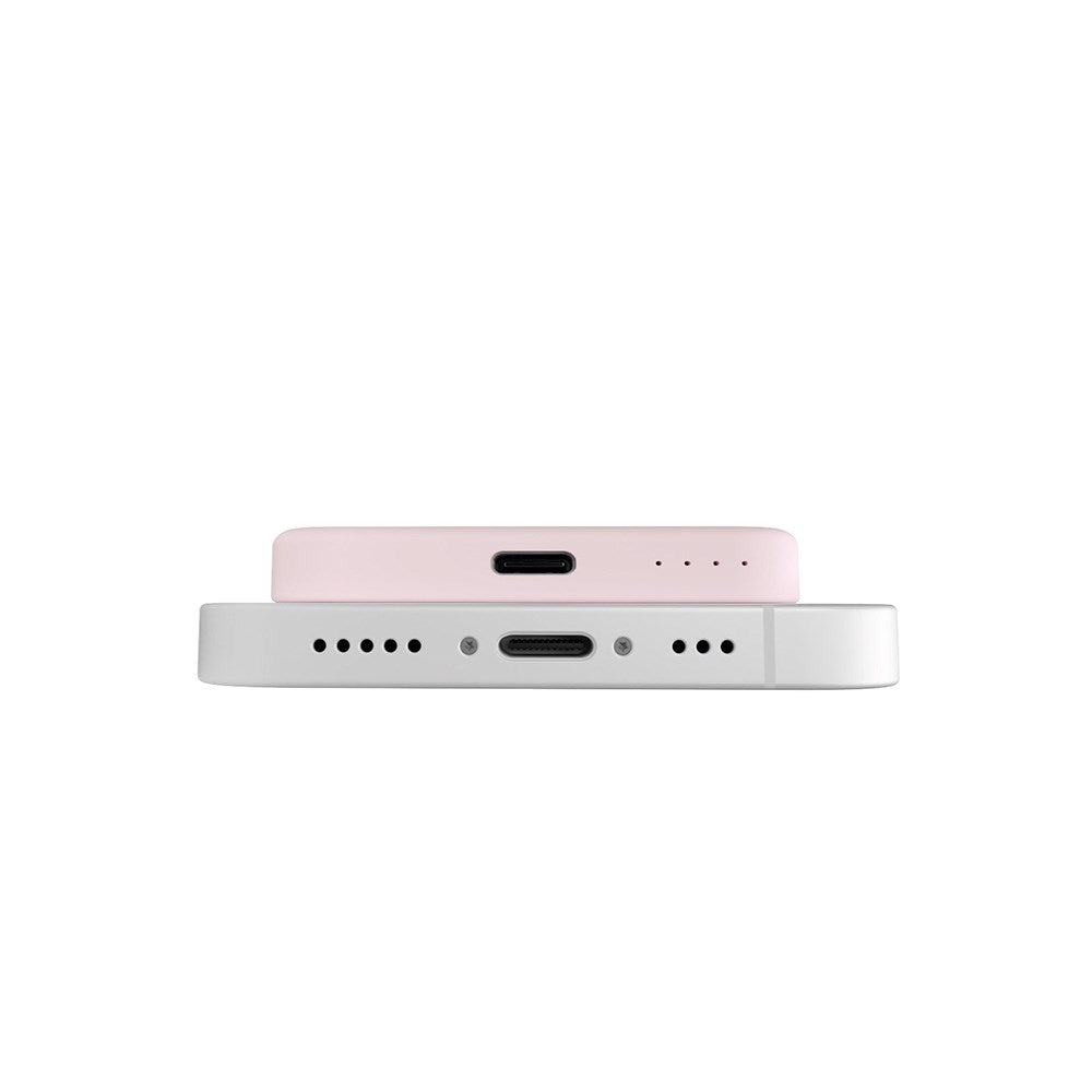 Puro Mini Power Mag 15W Magnetisk Powerbank 4200 mAh med USB-C Kontakt - MagSafe Kompatibel - Rosa