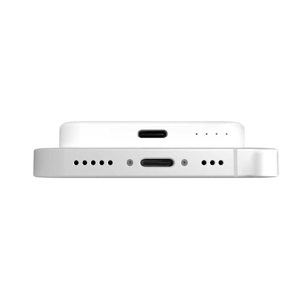Puro Mini Power Mag 15W Magnetisk Powerbank 4200 mAh med USB-C Kontakt - MagSafe Kompatibel - Vit