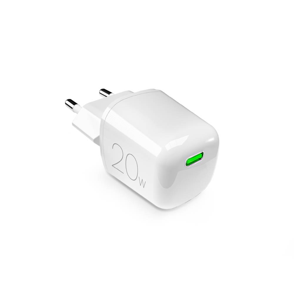 Puro Väggladdare GaN 20W med USB-C Port - Vit