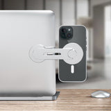 Puro Mag Mount Självhäftande Mobilhållare för Dator - MagSafe Kompatibel - Silver