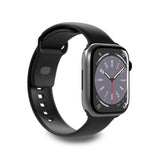 Apple Watch (38/40/SE/41/42mm) Puro ICON Silikon Rem - Svart
