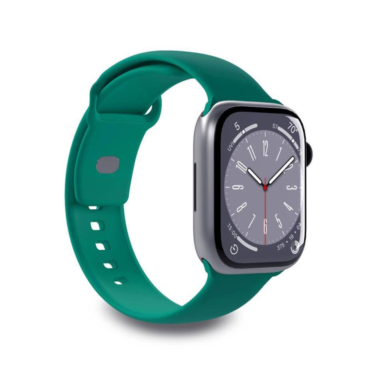 Apple Watch (38/40/SE/41/42mm) Puro ICON Silikon Rem - Grön