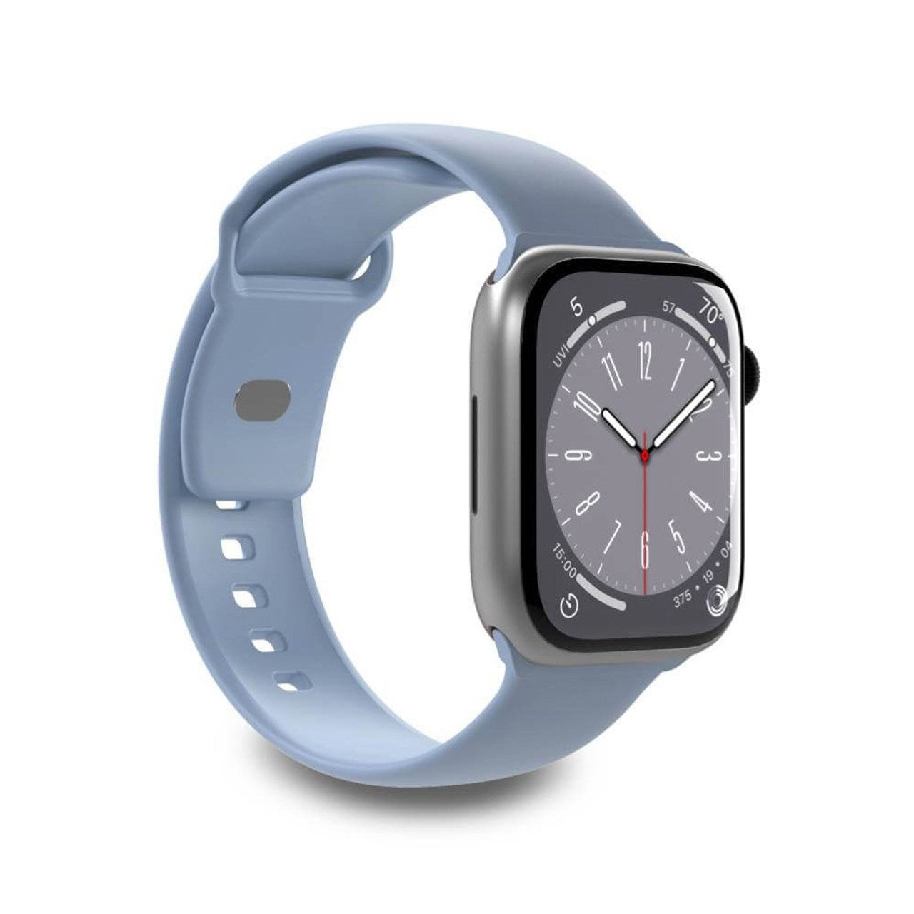 Apple Watch (38/40/SE/41/42mm) Puro ICON Silikon Rem - Ljusblå