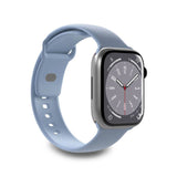 Apple Watch (42/44/SE/45/46/49mm) Puro ICON Silikon Rem - Ljusblå