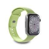 Apple Watch (42/44/SE/45/46/49mm) Puro ICON Silikon Rem - Ljusgrön