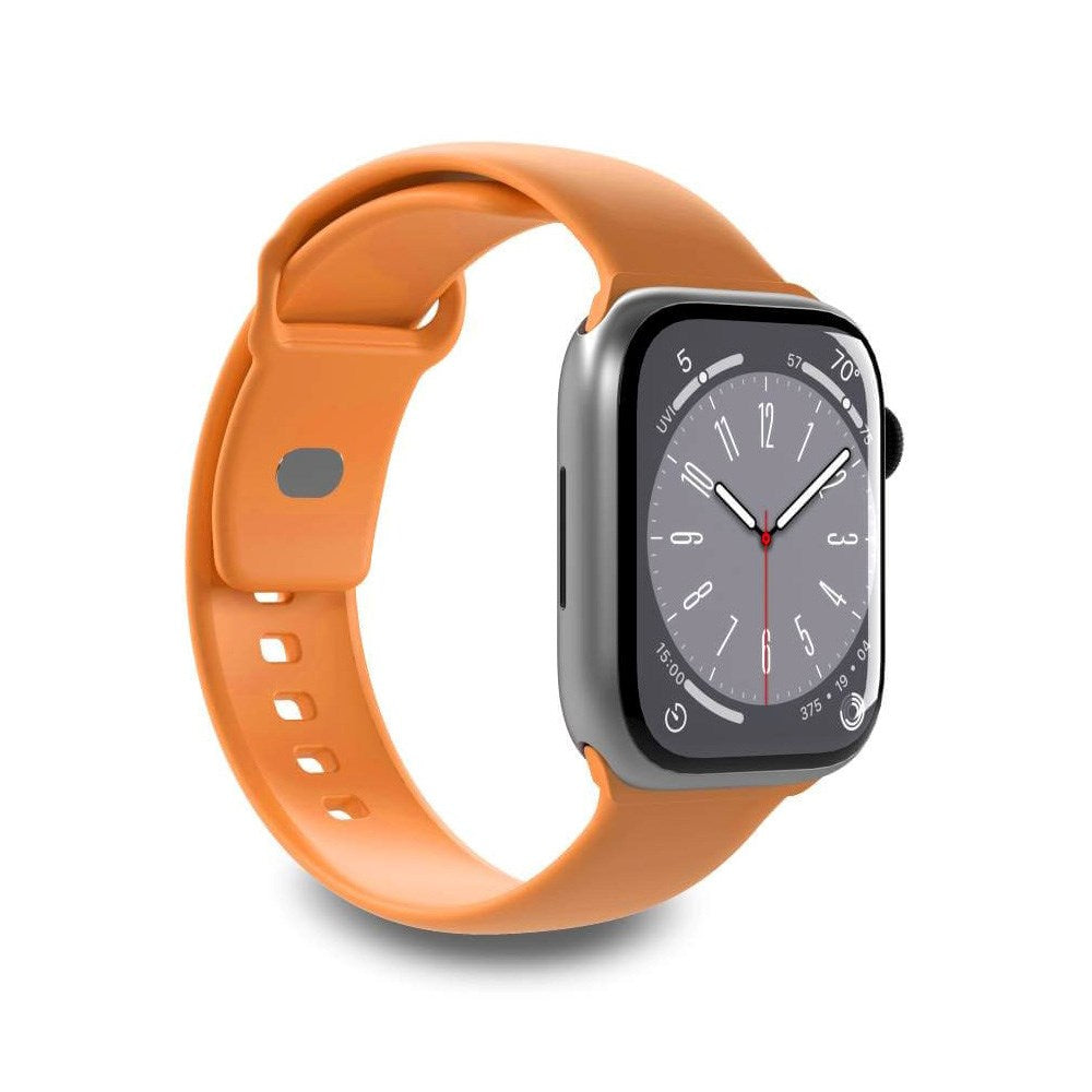 Apple Watch (42/44/SE/45/46/49mm) Puro ICON Silikon Rem - Orange