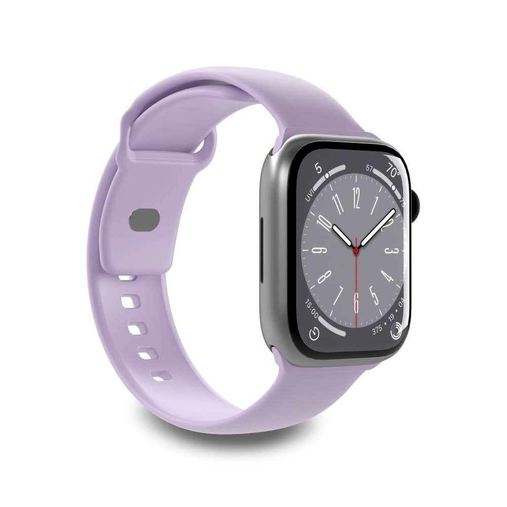 Apple Watch (42/44/SE/45/46/49mm) Puro ICON Silikon Rem - Lila