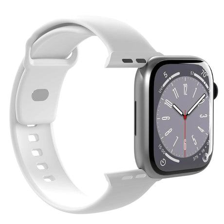 Apple Watch (42/44/SE/45/46/49mm) Puro ICON Silikon Rem - Vit