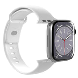 Apple Watch (42/44/SE/45/46/49mm) Puro ICON Silikon Rem - Ljusblå