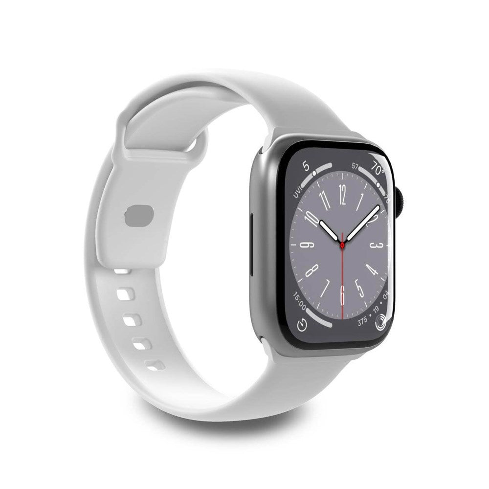 Apple Watch (42/44/SE/45/46/49mm) Puro ICON Silikon Rem - Vit