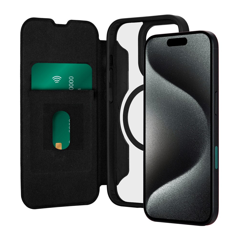 iPhone 16 Pro Max - Puro Booklet Flip Fodral - MagSafe Kompatibel - Svart