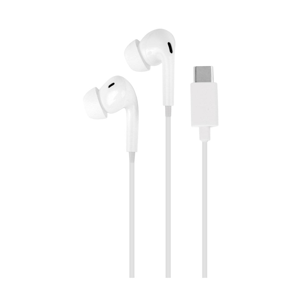 Puro USB-C Wired Stereo In-Ear Earphones – Komfort, Klar Ljud och Enkel Användning - Vit