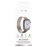 Apple Watch (38/40/SE/41/42mm) Puro MILANESE Rostfritt Stål Rem - Champagne