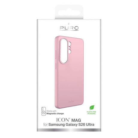Samsung Galaxy S26 Ultra PURO ICON MAG Silikon Skal - MagSafe Kompatibel - Rosa
