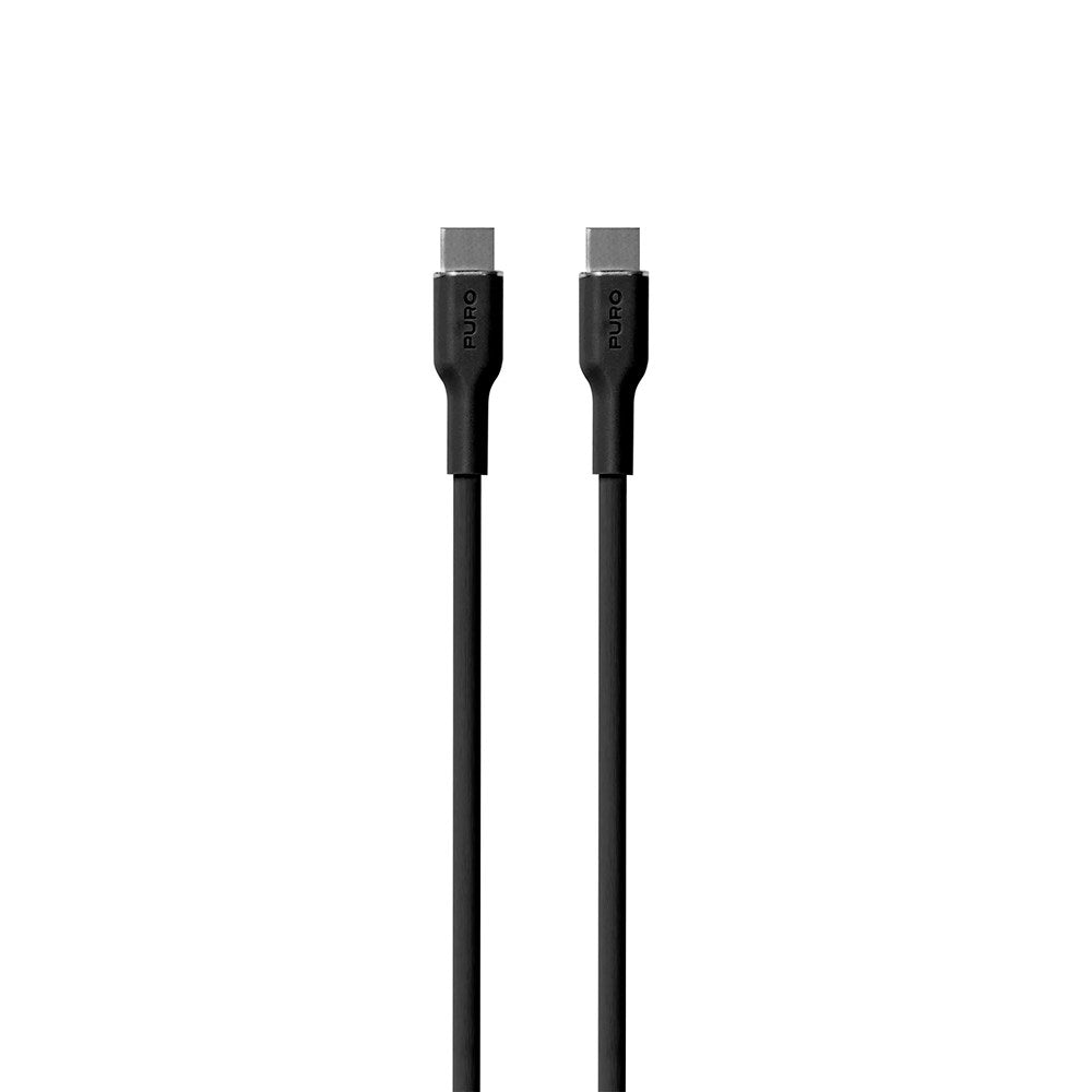 PURO Soft USB-C till USB-C Kabel 1.5m - Svart