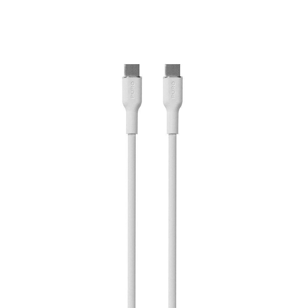 PURO Soft USB-C till USB-C Kabel 1.5m - Vit