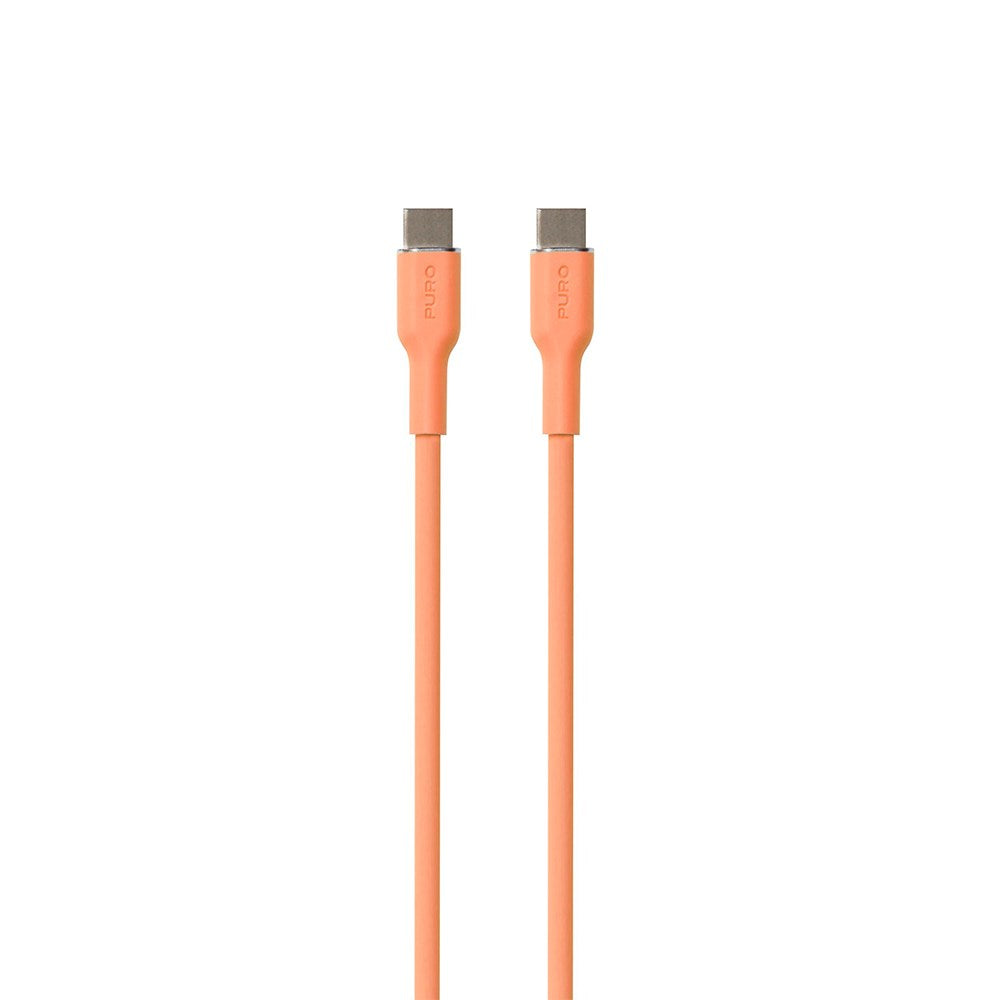 PURO Soft USB-C till USB-C Kabel 1.5m - Orange