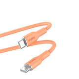 PURO Soft USB-C till USB-C Kabel 1.5m - Orange