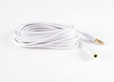 Qnect Minijack-kabel - Hane till Hona - Vit - 5 meter