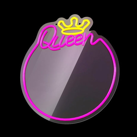 Forever Light LED Neon Ljus Spegel - "Queen"