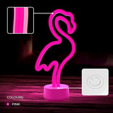 Forever Light Neon Dekoration med Fot LED - Rosa Ljus med Flamingo