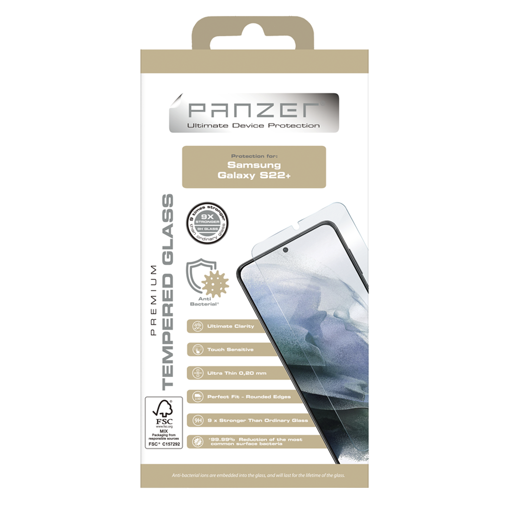 Samsung Galaxy S22+ (plus) PANZER Premium Skärmskydd Full Fit - Transparent