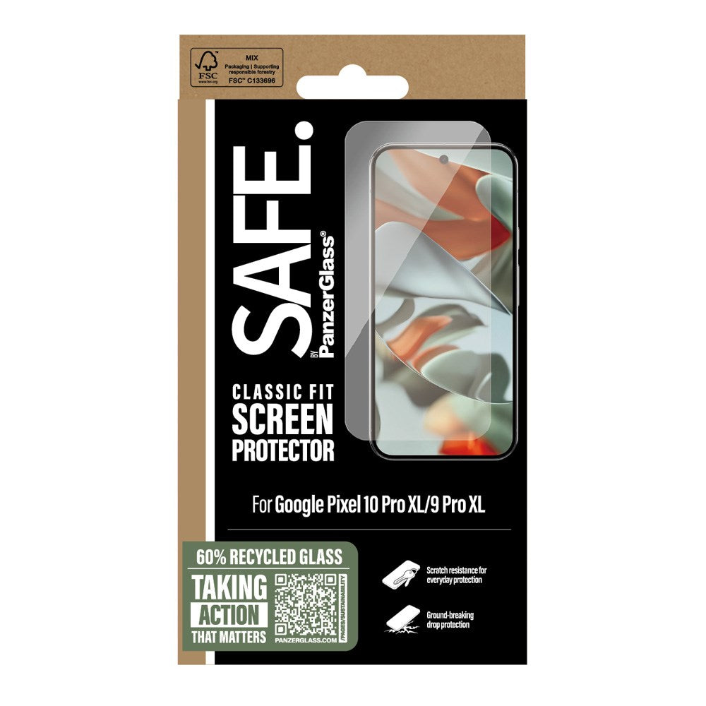 SAFE by PanzerGlass Google Pixel 10 Pro XL / 9 Pro XL Classic Fit Skärmskyddsglas - Genomskinlig