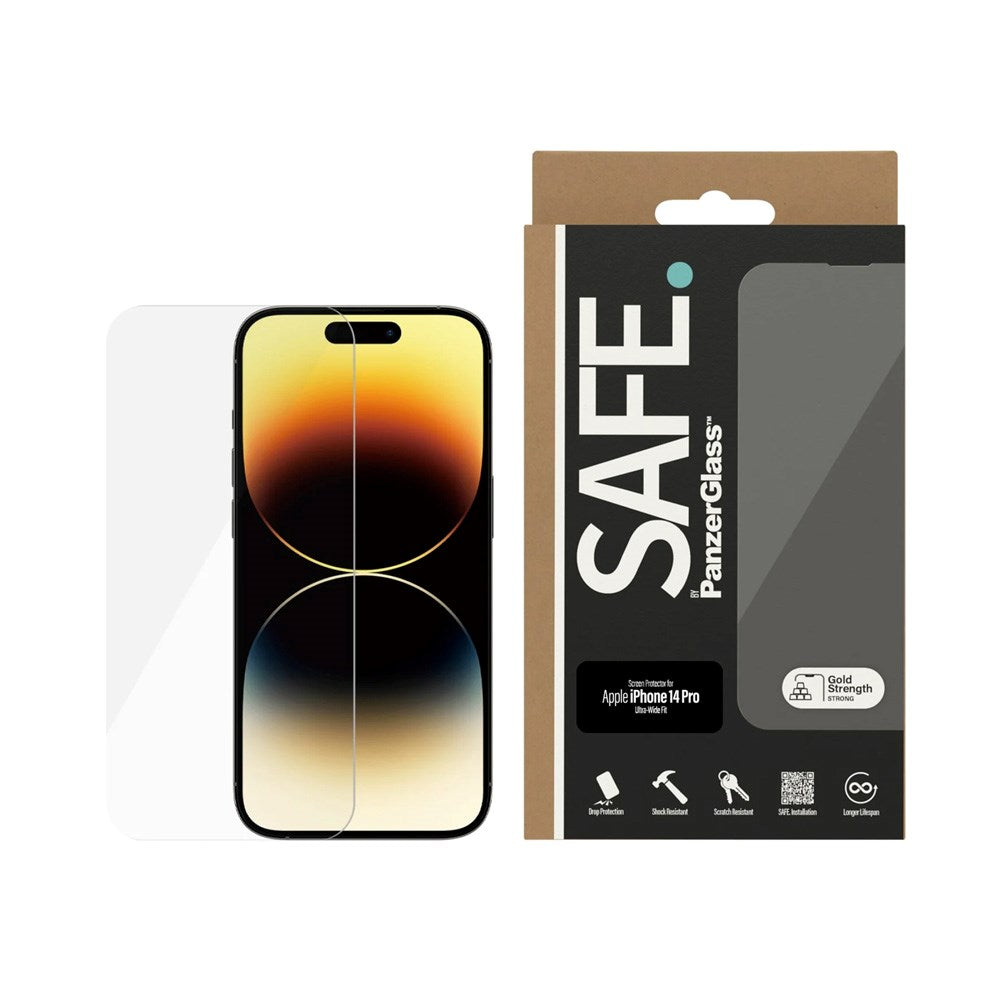 SAFE by PanzerGlass™️ iPhone 14 Pro Skärmskydd - Ultra Wide Fit - Transparent