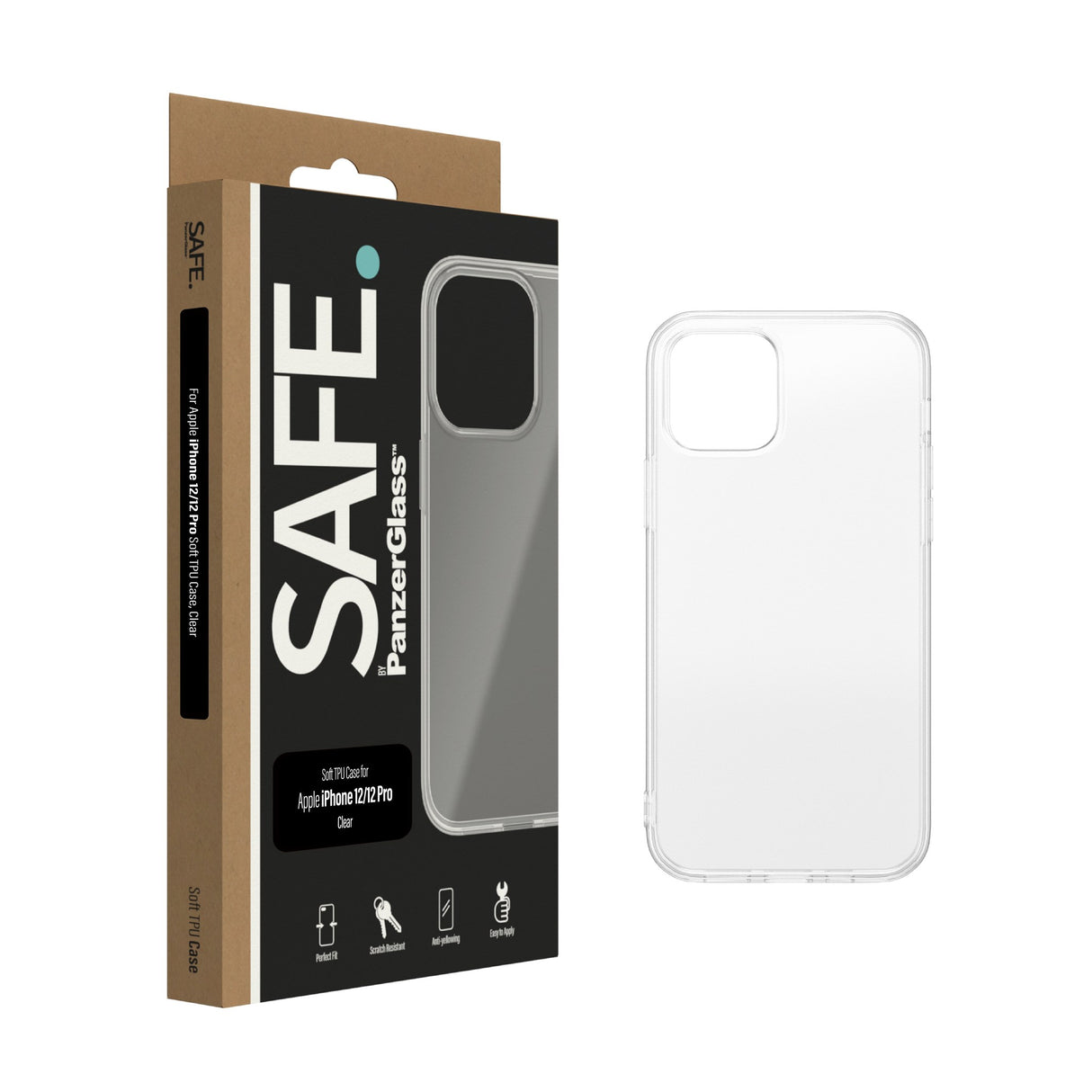 iPhone 12 / 12 Pro Safe By PanzerGlass® TPU Skal - Genomskinlig