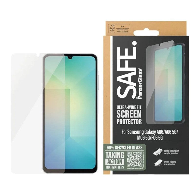 SAFE by PanzerGlass Samsung Galaxy A06 Ultra-Wide Fit Skärmskyddsglas - Genomskinlig