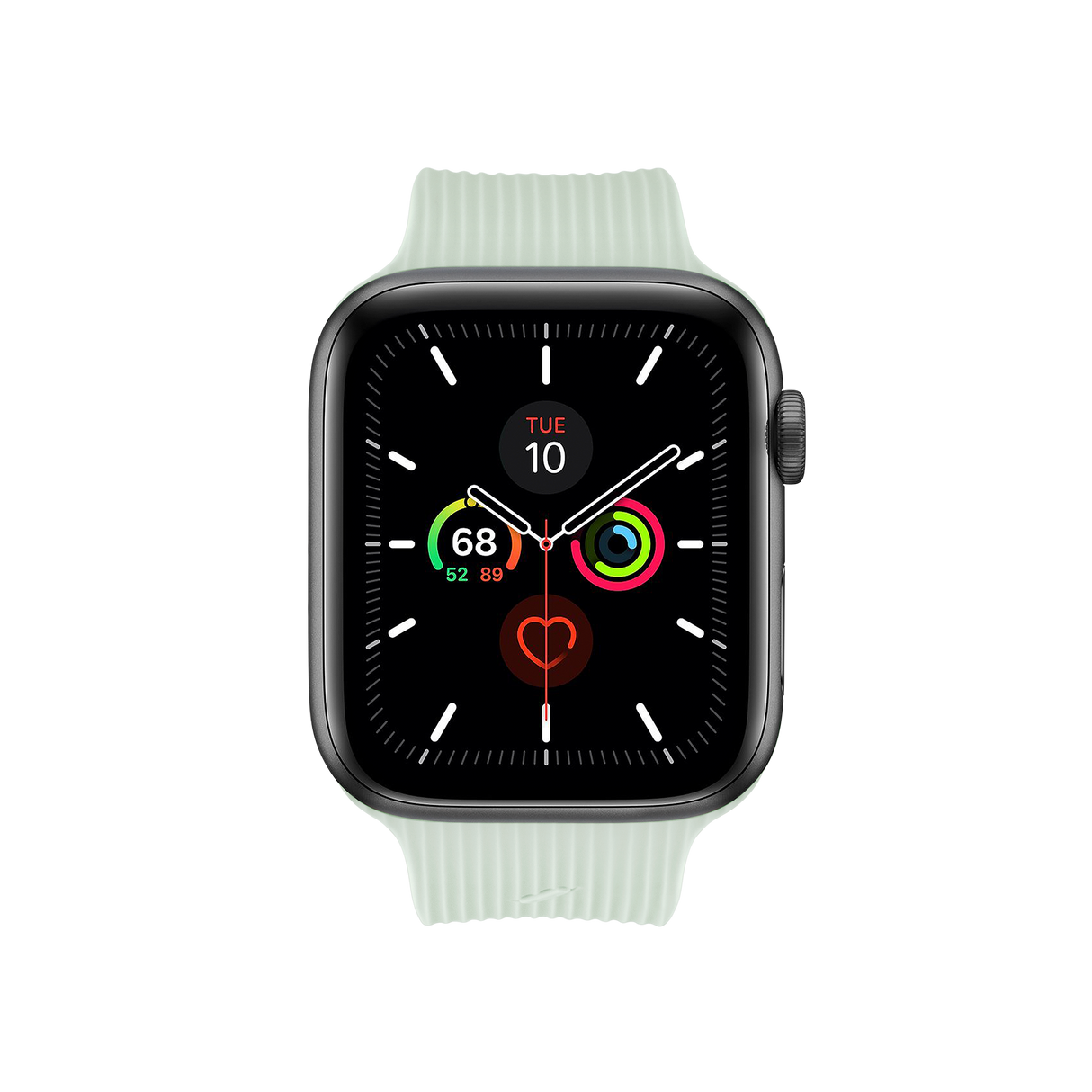 Apple Watch (42/44/SE/45/46/49mm) Native Union Curve Strap Rem Silikon - Grön