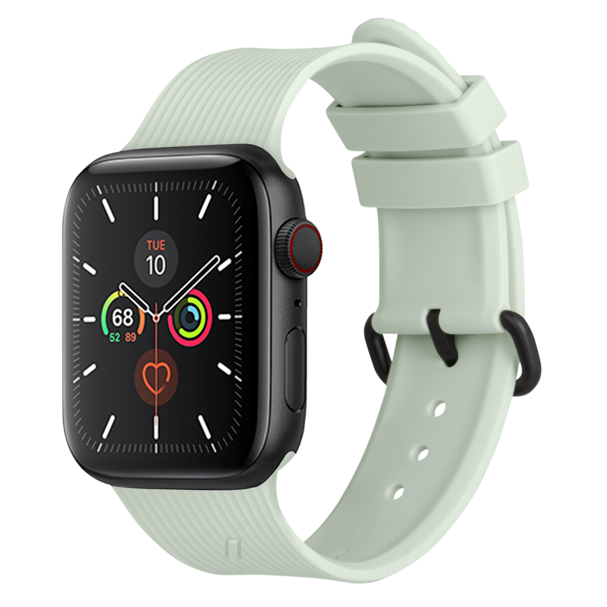 Apple Watch (42/44/SE/45/46/49mm) Native Union Curve Strap Rem Silikon - Grön