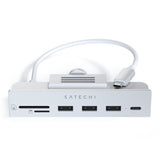 Satechi 6-i-1 USB-C Clamp Hub för iMac 2021 (24 ")-USB Hub & Card Reader-Silver