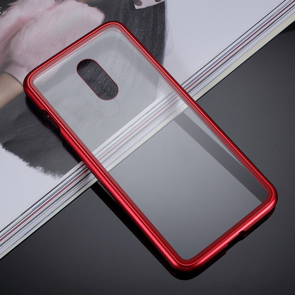 OnePlus 7 Magnetic Case m. Bakglas - rött