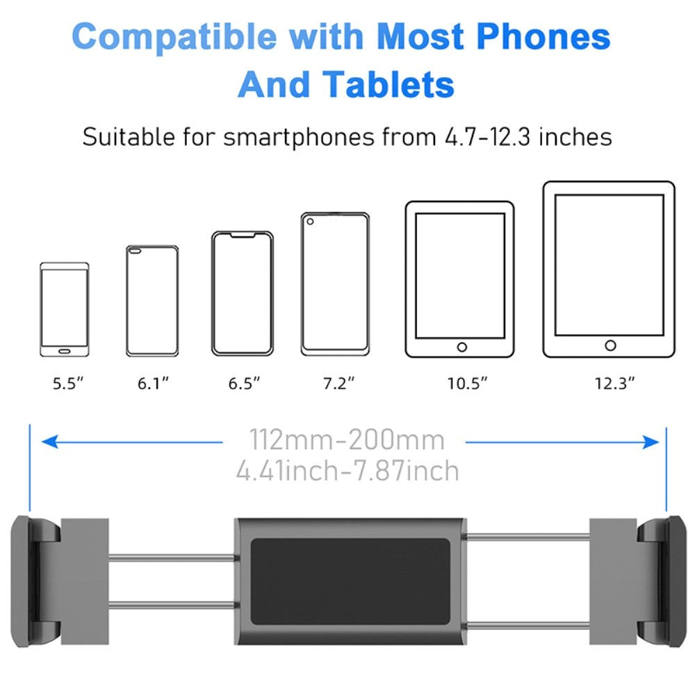 Universal Telefon & surfplatta för nackstöd - Svart