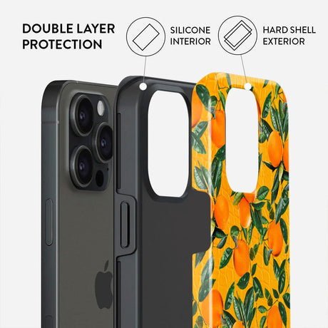 iPhone 15 Pro Burga Tough Fashion Skal - Orange Lemonade